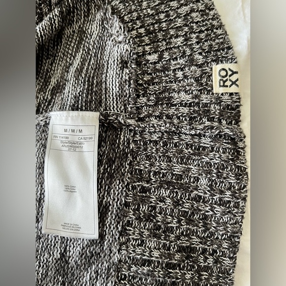 Roxy “Grandpa” Black and Gray Knit Cardigan - Picture 10 of 11